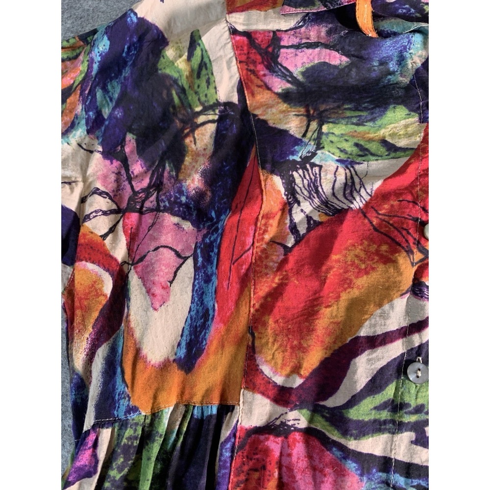 John Mark Mixed Pattern Multicolor Pockets Long S… - image 3